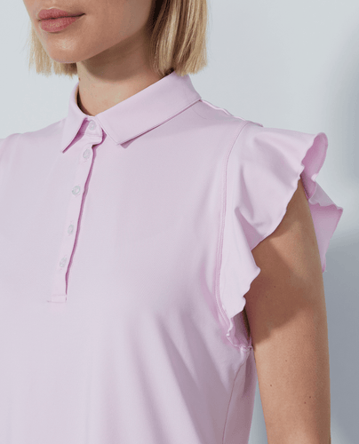SIZE M - DAILY SPORTS Luxe Sleeveless Polo 411 Pink