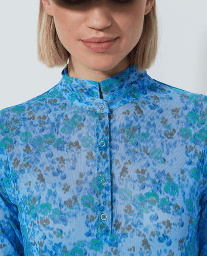 SIZE XL - DAILY SPORTS Breeze Mesh 3/4 Sleeve Polo 418 Water Bloom