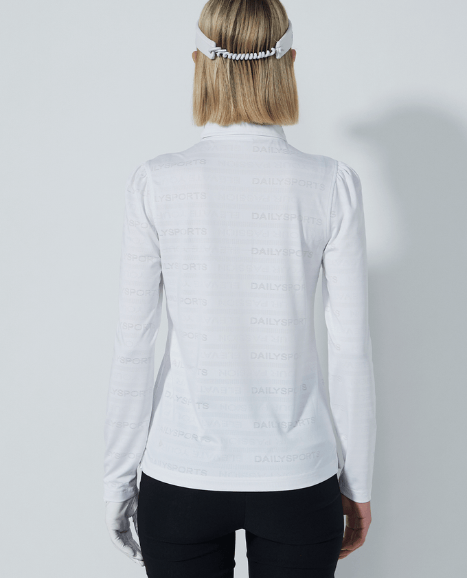 SIZE M - DAILY SPORTS Passion Long Sleeve Polo 445 White