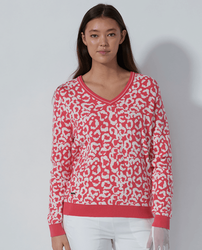 SIZE M - DAILY SPORTS Jacquard Pullover 459 Leo Coral