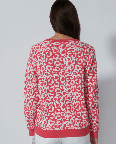 SIZE M - DAILY SPORTS Jacquard Pullover 459 Leo Coral