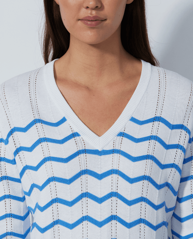 SIZE M - DAILY SPORTS Wave Pullover 461 White