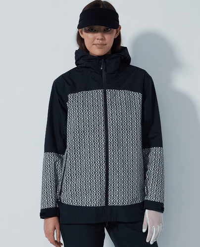 SIZE M - DAILY SPORTS Faenza Print Rain Jacket Black