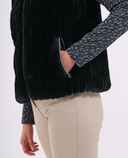 CHERVO Export Reversible Fur Vest Black