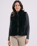 CHERVO Export Reversible Fur Vest Black