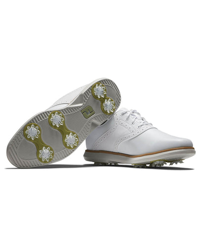 FootJoy Wide Fit FJ Traditions Womens Golf Shoe White/White