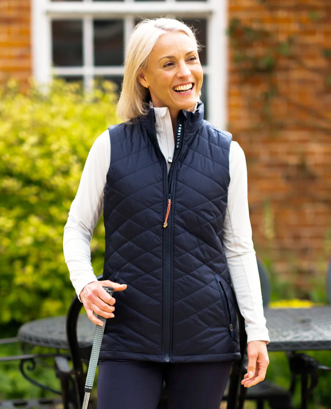 FORELSON Burford Quilted Vest Navy