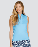 SIZE L - TAIL Maura Sleeveless Polo UPF50+ Aquarius Blue