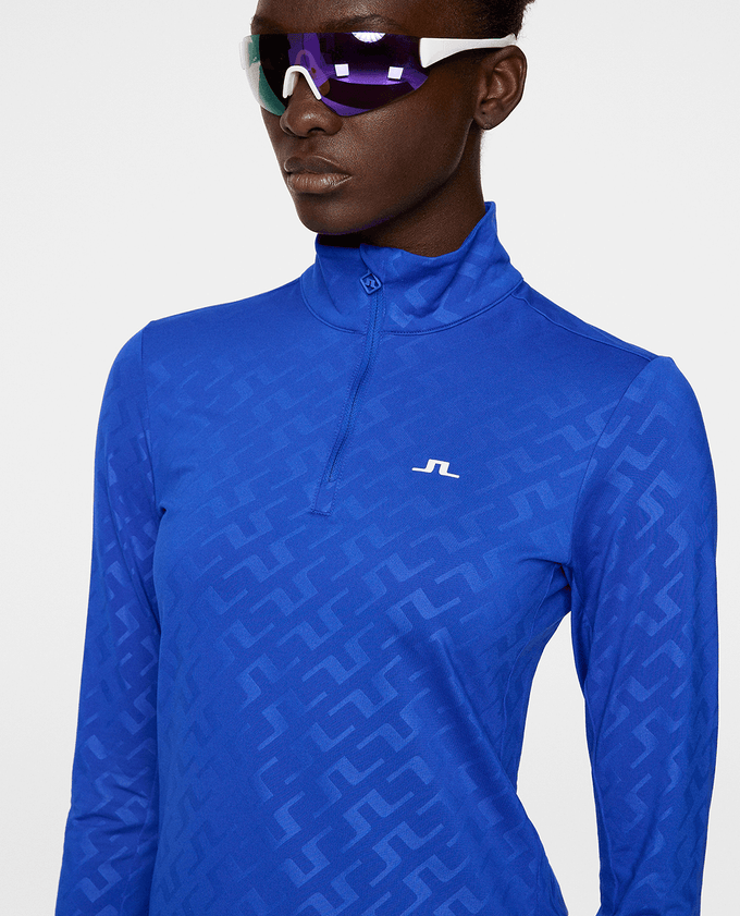 J.Lindeberg Lauryn Brushed Mid Layer Bias Bridge Blue