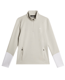SIZE S - J.Lindeberg Aerial Brushed Quarter Zip Mid Layer Moonbeam