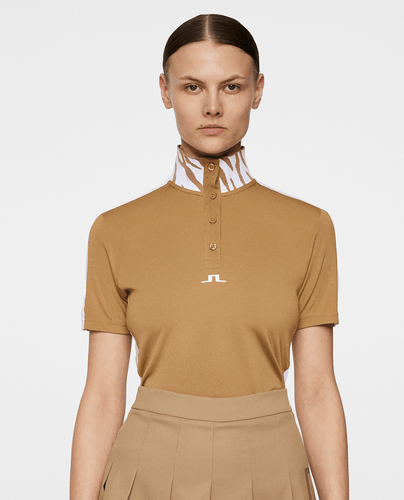 SIZE S - J.Lindeberg Pip Polo Tigers Eyes