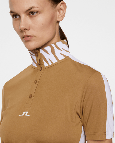 SIZE S - J.Lindeberg Pip Polo Tigers Eyes