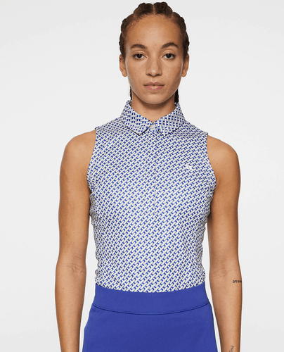 J.Lindeberg Polo sans manches Dena Orange Diamond