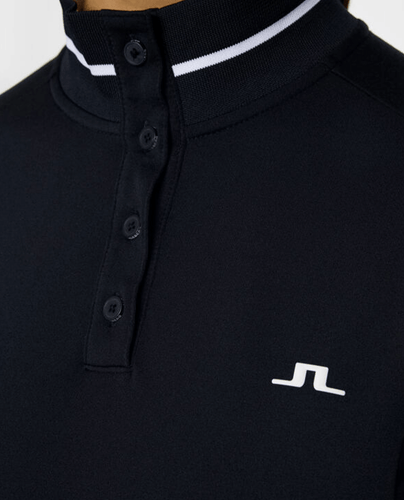 J.Lindeberg Hertta Long Sleeve Brushed Polo Navy