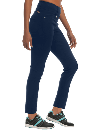 SIZE 16 - ISLAND GREEN Pull-on Stretch 7/8th Trouser 206 27" Navy