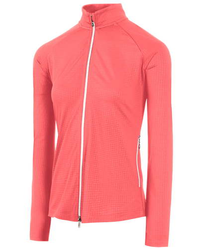 ISLAND GREEN  Embossed Full Zip 304 Coral Pink