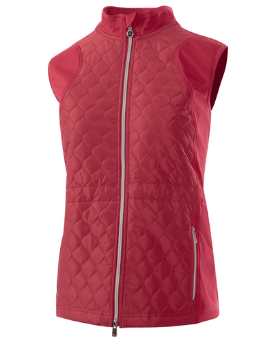 ISLAND GREEN Padded Vest 266 Deep Pink/Grey