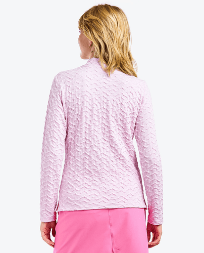 SIZE M - NIVO Mady Mock Neck Top 173 Pink Sugar