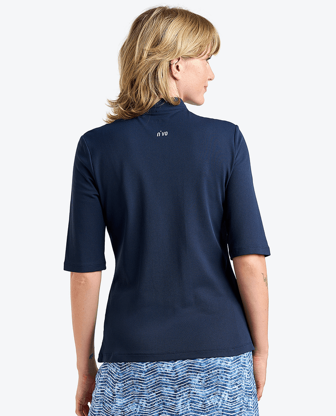 SIZE S - NIVO Noa Elbow Sleeve Polo 103 Navy