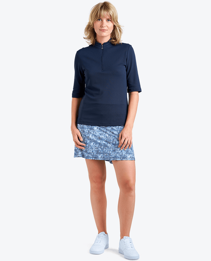 SIZE S - NIVO Noa Elbow Sleeve Polo 103 Navy