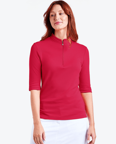 SIZE S - NIVO Noa II Elbow Sleeve Polo 103 Cherry