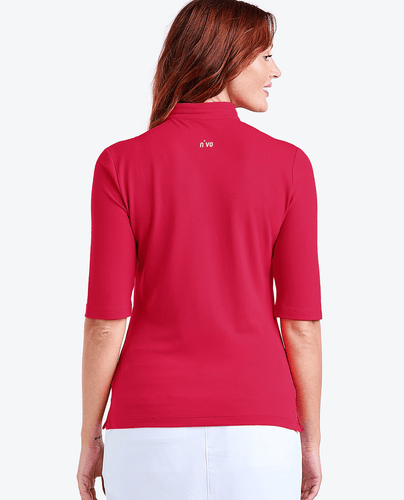 SIZE S - NIVO Noa II Elbow Sleeve Polo 103 Cherry