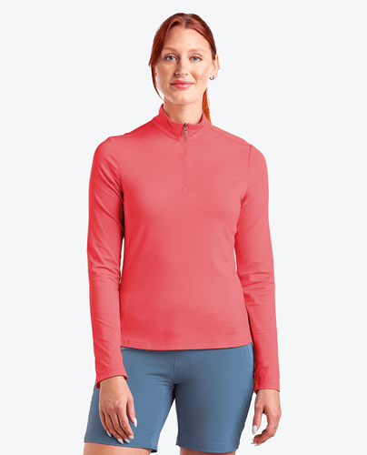 NIVO UV Nadia 'LivCool' Long Sleeve Polo 106 Papaya