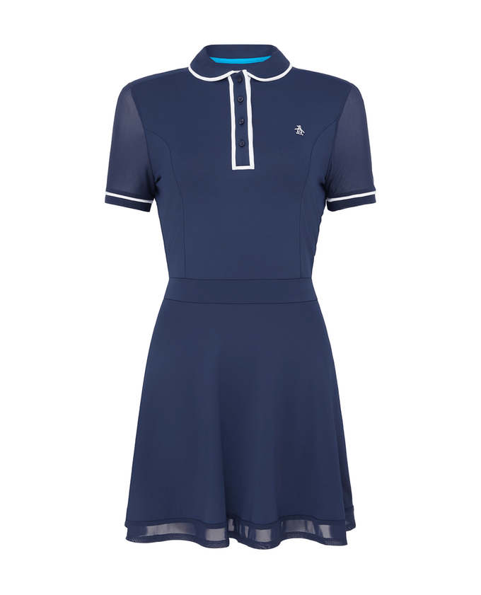 SIZE S - ORIGINAL PENGUIN Veronica Dress OGDSC007 Navy