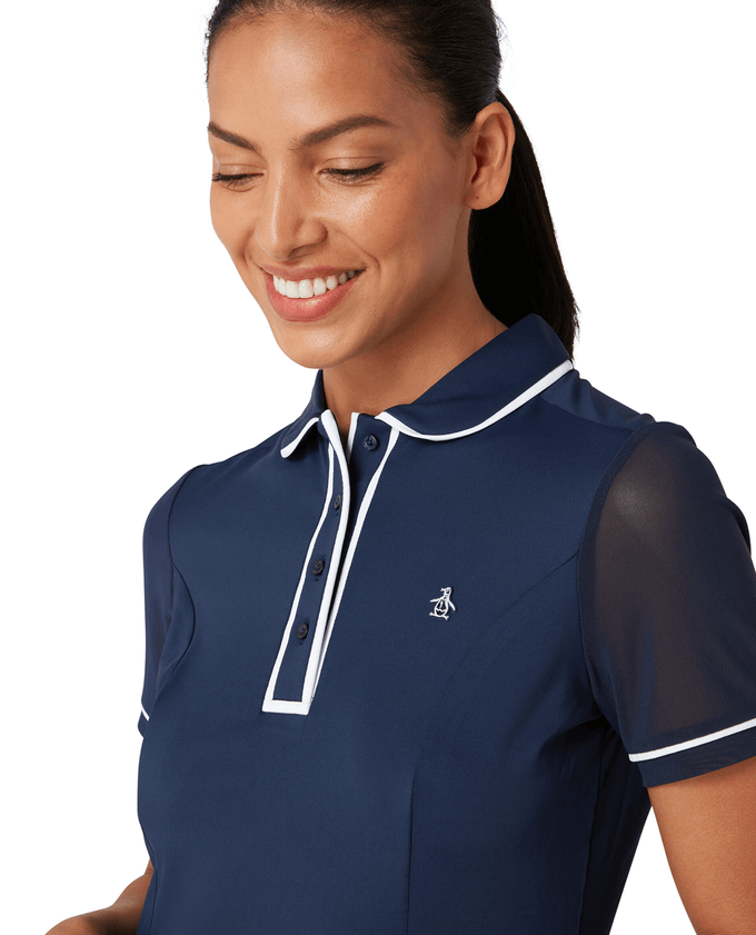 SIZE S - ORIGINAL PENGUIN Veronica Dress OGDSC007 Navy