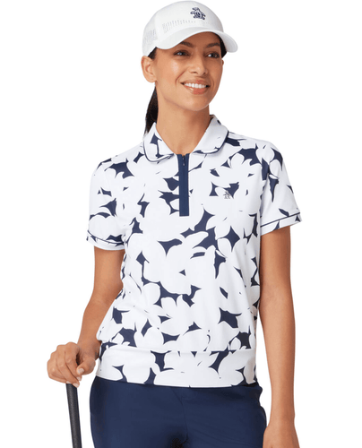 ORIGINAL PENGUIN Riviera Floral Short Sleeve Polo With Mesh OGKSF072 Navy