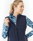 SIZE S - PURE GOLF Eve Reversible Vest 406 Midnight Rose Navy