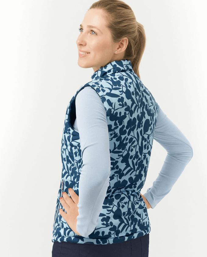 SIZE S - PURE GOLF Eve Reversible Vest 406 Midnight Rose Navy