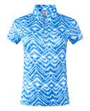 SIZE S - PURE GOLF Rise Cap Sleeve Polo 007 Santorini Skies