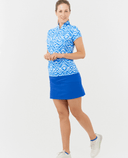 SIZE S - PURE GOLF Rise Cap Sleeve Polo 007 Santorini Skies