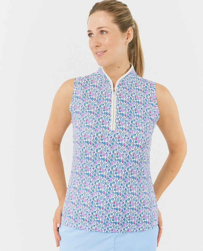 SIZE XS - PURE GOLF Rise Sleeveless Polo 008 Over Eighteen