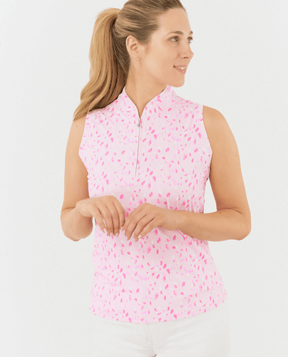 SIZE S - PURE GOLF Rise Sleeveless Polo 008 Soft Sakura