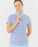 SIZE XS - PURE GOLF Ellen Short Sleeve Zip Polo 036 Over Eighteen