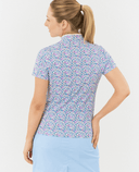 SIZE XS - PURE GOLF Ellen Short Sleeve Zip Polo 036 Over Eighteen