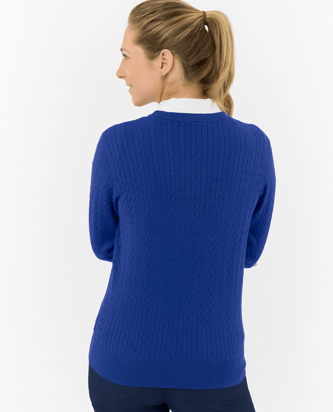 SIZE L - PURE GOLF Suzie Summer Weight Knitted Jumper 509 Yale Navy