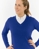 SIZE L - PURE GOLF Suzie Summer Weight Knitted Jumper 509 Yale Navy