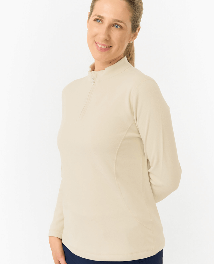PURE GOLF Iris Super Soft 1/4 Zip Top 007 Limestone