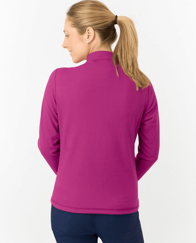 PURE GOLF Iris Super Soft 1/4 Zip Top 007 Plum