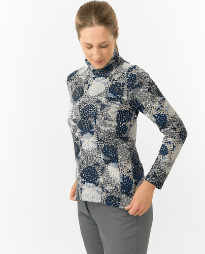 PURE GOLF Amy Roll Neck Top 101 Quiet Glade