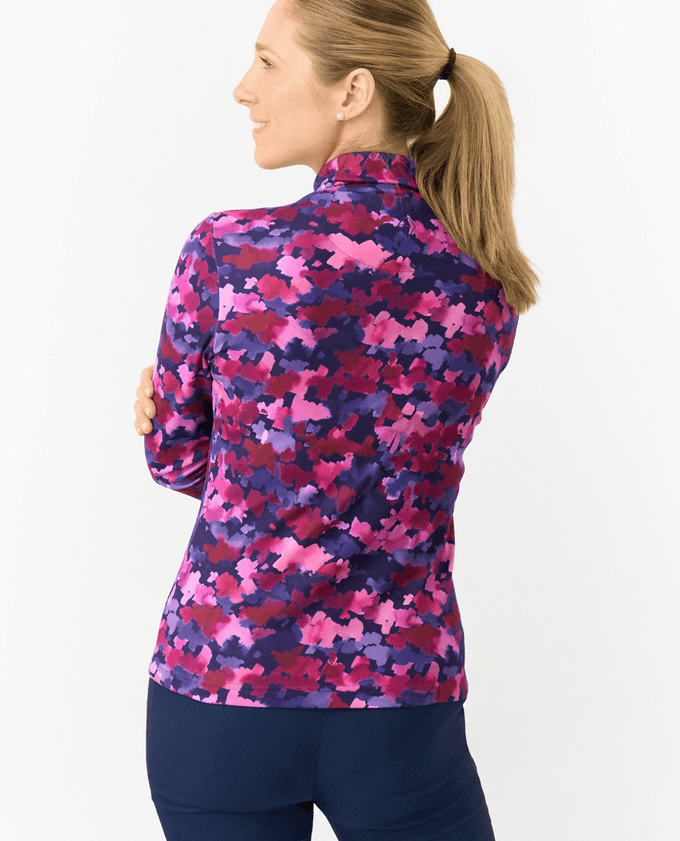 PURE GOLF Amy Roll Neck Top 101 Autumn Aquarelle