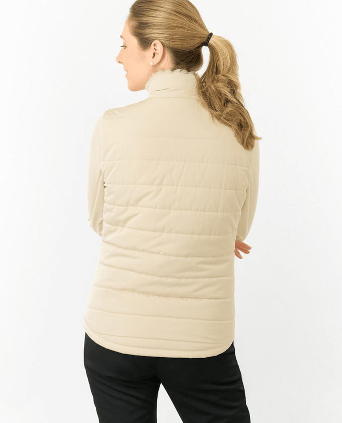 PURE GOLF Hemisphere Faux Fur Vest 411 Limestone