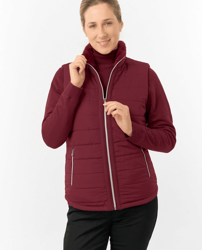 PURE GOLF Hemisphere Faux Fur Vest 411 Merlot