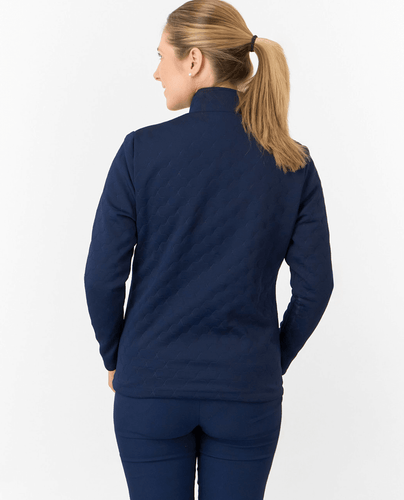 PURE GOLF Lola Fleece Lined Textured Jacket 416 Navy