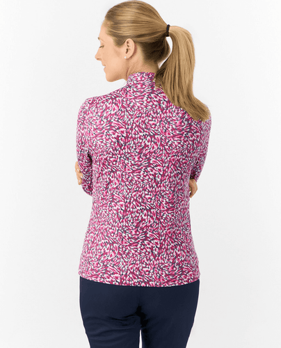 PURE GOLF Arusha Mid Layer Top 441 Plum Ripple