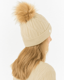 PURE GOLF Margot Waterproof Lined Bobble Hat Limestone