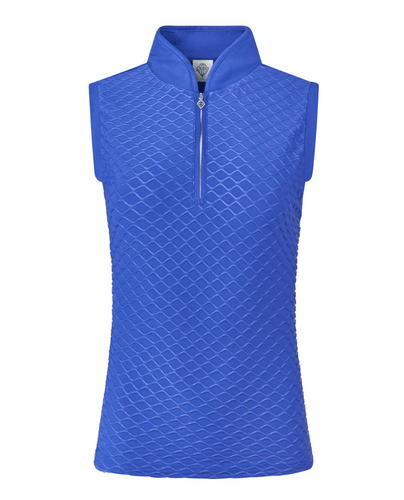 SIZE XL - PURE GOLF Valley Sleeveless Polo 023 Yale Navy